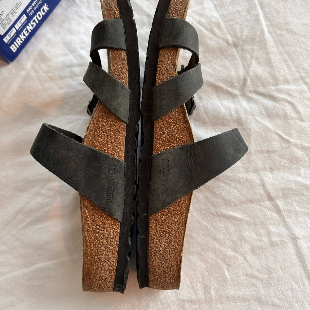 BIRKENSTOCK Franca Black Oil Rubbed Leather ~ Size 37 - Picture 5 of 6